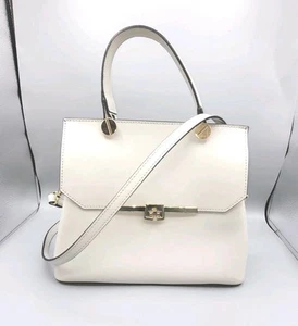 Borse in Pelle Made in Italy Genuine Leather Cream Shoulderbag Convertible - Picture 1 of 8