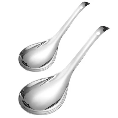 2pcs Hotel Spoon Spoon Spoon Spoon Spoon Spoon Utensili da cucina (Argento) - Immagine 1 di 4