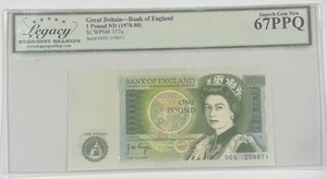 Bank of England Great Britain 1 Pound ND (1978-80) Legacy Superb Gem New 67PPQ - Picture 1 of 3
