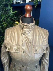 Belstaff Gangster Gold Label PU Cotton 85th Anniversary Biker Jacket Size 40 - Picture 1 of 9