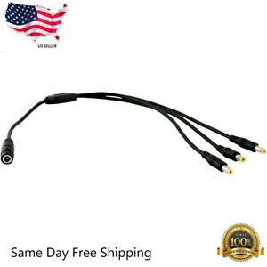 1:3 DC Power Splitter Cable Cord 1 Female to 3 Male 5.5x2.1mm Port Pigtals 12V