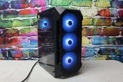 Custom RGB Gaming Desktop PC Intel Core i7 3.40 Quad 16 GB SSD Nvidia 1660 Super - Image 1 of 4