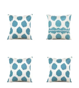 Ikat Pillow Cover Uzbek SET of 4 pcs 14.76" x 15.94" FREE Fast Shipment 09129_06 - Picture 1 of 11