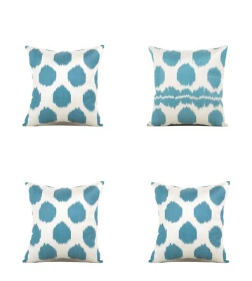 Ikat Pillow Cover Uzbek SET of 4 pcs 14.76" x 15.94" FREE Fast Shipment 09129_06 - Image 1 of 4