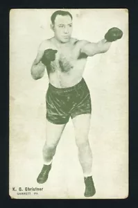 1928 BOXING EXHIBIT K.O. CHRISTNER GREEN SP BABE RUTH STAMP TRANSFER BACK DECAL - Picture 1 of 2