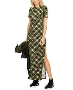 Michael Michael Kors Petite Plaid T-Shirt Maxi Dress Size: P/S - Picture 1 of 2