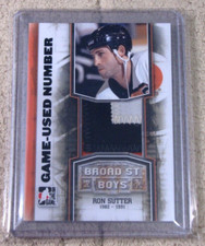 2011-12 ITG Broad Street Boys Game-Used Numbers #M37 Ron Sutter /9