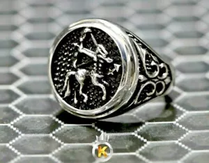 Anillo de sello de Sagitario anillo del zodiaco anillo de Sagitario anillo de noviembre diciembre - Imagen 1 de 6