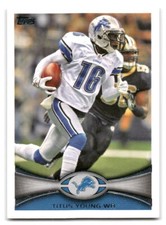 Titus Young 2012 Topps #29 Detroit Lions FOOTBALL
