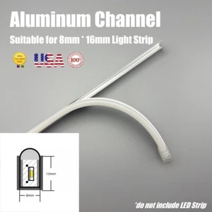 10pcs 3.3ft for 8*16mm Light Strip Aluminum Holder Channel Track Light Mounting - Picture 1 of 9