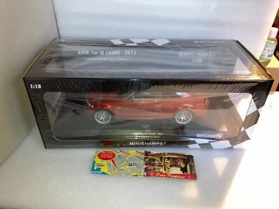 110020020 MINICHAMPS 1 18 BMW 1M ORANGE 2011  LIMITED ED. 1500 PCS VERY RARE NEW - Immagine 1 di 4