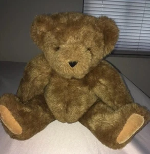 Vermont Teddy Bear Classic Jointed Brown Fur 2011 Movable Handmade in USA 16" - Picture 1 of 5