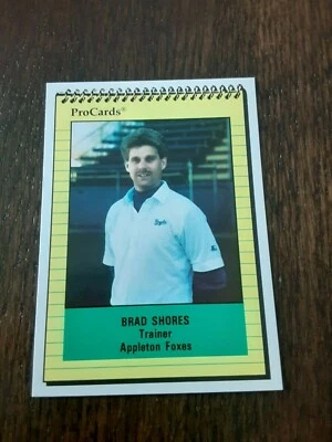1991 Pro Cards Appleton Foxes minor league baseball Brad Shores - Image 1 of 2