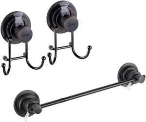 Suction Cup Towel Bar,Removable Modern Vacuum Suction Towel Hooks for Bathroom D - Picture 1 of 9