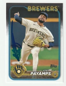 Joel Payamps Signed 2024 Topps Update Series US153 Auto Brewers Autograph COA - Bild 1 von 1