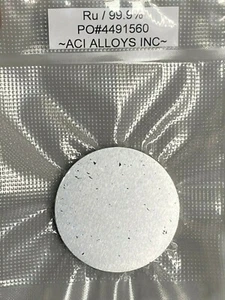 Objetivo de pulverización de rutenio Ru 99,95% 2"" diámetro x 0,125"" de espesor: ALEACIONES ACI - Imagen 1 de 1