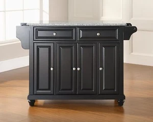 Crosley Furniture Cambridge Kitchen Island with Solid Grey Granite Top, 52" - Picture 1 of 19