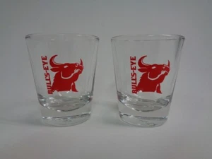 SET DI 2 BICCHIERI DA BARBECUE BULLS-EYE, CONTIENE 1,5 oz, ALTEZZA 2,25 POLLICI, NUOVI - Foto 1 di 1