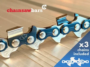 3x 16"[40cm] Panther Plus Chain Full Chisel Husqvarna 136,137,235,236,315 - Picture 1 of 4