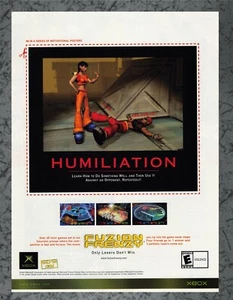 Fuzion Frenzy Humiliation Xbox Original 2001 Vintage Print Ad Art - Picture 1 of 1