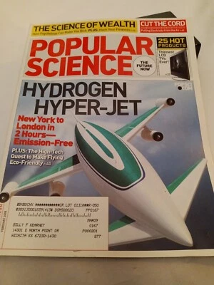 Popular Science Feb 2008 Hydrogen Hyper-Jet NY- London in 2 Hrs; 25 Hot Products - Image 1 of 4