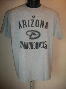 NEW Arizona Diamondbacks MENS Adult Sizes S-M-XL Gray Majestic Shirt - Picture 1 of 5