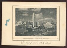 Antique greetings Christmas card flowers from the Holy Land Jerusalem YMCA