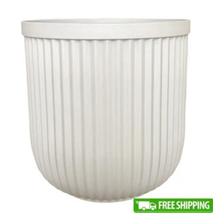 Resin Plant Pot Planter Indoor Outdoor Use Succulents Flowers Garden Decor White - Picture 1 of 8