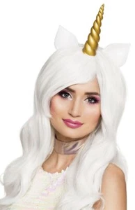 Unicorn Wigs Ladies Fantasy Fancy Dress Costume Accessory - Picture 1 of 5
