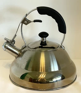 Tramontina Tea Kettle 18/10 Stainless Steel 2 Quart Insulated Handle - Picture 1 of 14