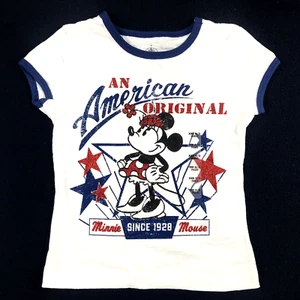 Camiseta Minnie Mouse blanca manga corta brillo talla XXS 2/3 de Disney Store para niños pequeños - Imagen 1 de 2