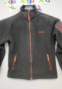 Marmot Jacket Boys M Charcoal Zip Fleece High Neck Outdoor Hiking Walk Pockets - Picture 1 of 18