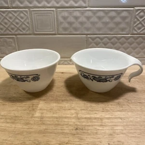 Vintage Corelle "Old Town Blue Onion" Sugar Bowl and Hook-Handle Creamer Set - Picture 1 of 7