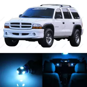 Paquete de 14 luces interiores LED AZUL HIELO para Dodge Durango 1998-2003 + HERRAMIENTA - Imagen 1 de 7
