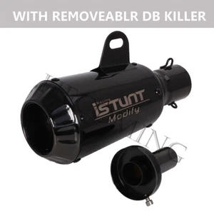Slip On Muffler Baffle Motorcycle Exhaust 2" Tail Pipe for Honda/Kawasaki/Yamaha - Picture 1 of 4