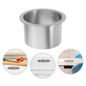 Stainless Steel Trash Can Lid For Home Kitchen Garbage Replacement Work - Picture 1 of 12