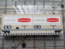 New ListingCat's Meow Village Railroad Rubbermaid Trailers On Rail Car