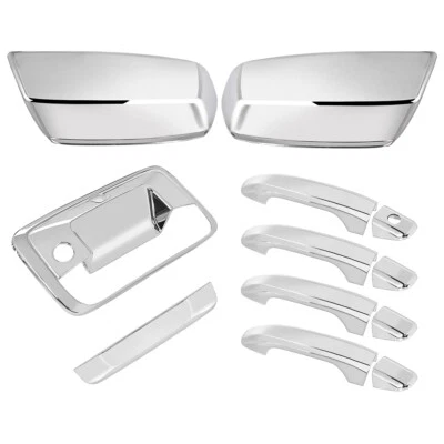 For Chevrolet Silverado 2500 3500 Double Crew Cab 15-19 Door Handle+Mirror Cover Foto 1 de 4