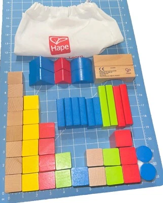 Gape Maple Wooden Building Blocks Stacking Educational Toy 48pc W/Bag #E0409 - Image 1 of 3
