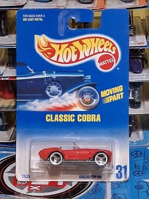 Hot Wheels: Classic Cobra #31 2535 1991 parte móvil roja nuevo en paquete, fundido a presión de colección Foto 1 de 4