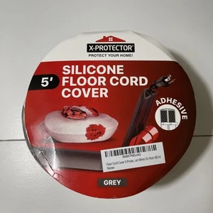 Floor Cord Cover – 5’ Overfloor Cord Protector – Self-Adhesive Power Cable Pr... - Afbeelding 1 van 3