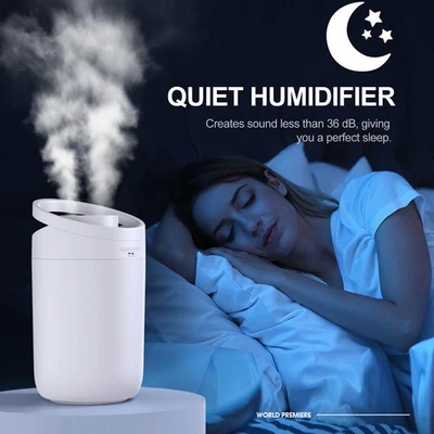 1-3L Mist Humidifier Diffuser Dual Mists Quiet Humidifier Top Filling Cool QXXE - Image 1 of 4