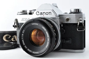 [Exc+5] Canon AE-1 35mm SLR Film Camera MF FD 50mm f/1.8 S.C. Lens From JAPAN - Picture 1 of 21