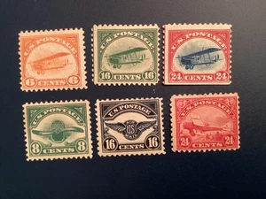 ICOLLECTZONE US Airmail C1-6 Fine hinged CV 360.00 - Picture 1 of 2