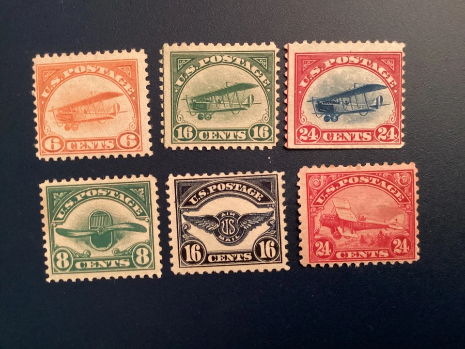 ICOLLECTZONE US Airmail C1-6 Fine hinged CV 360.00 - Image 1 of 2