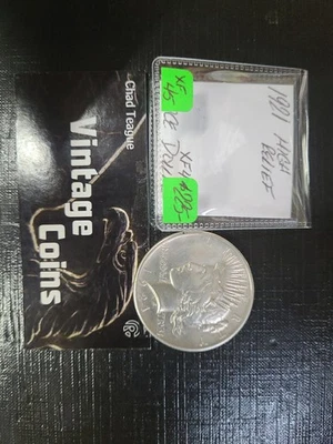 1921 HIGH RELIEF PEACE SILVER DOLLAR XF-AU ⭐NICE COIN⭐ - Image 1 of 4