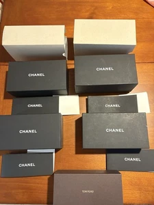 4 CHANEL , 1 TOM FORD neu , leere Brillen-/Sonnenboxen mit Karten - Bild 1 von 5