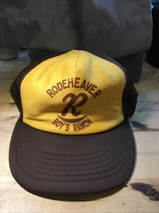 trucker hat baseball cap Vintage Snapback Mesh RODEHEAVER BOYS RANCH hat Ballcap - Picture 1 of 11