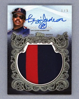 2021 Topps Sterling Reggie Jackson Jumbo Patch Auto #1/5 Angels Yankees A's HOF - Image 1 of 2