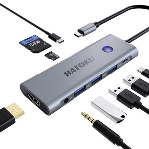 USB C Hub MultiPort Adapter: 9 in 1 Docking Station for MacBook iPad Pro Air ... - Imagen 1 de 6